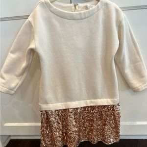Crewcuts sequin sweatshirt dress, size 5